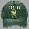 Unisex Resist Frog Print Hat