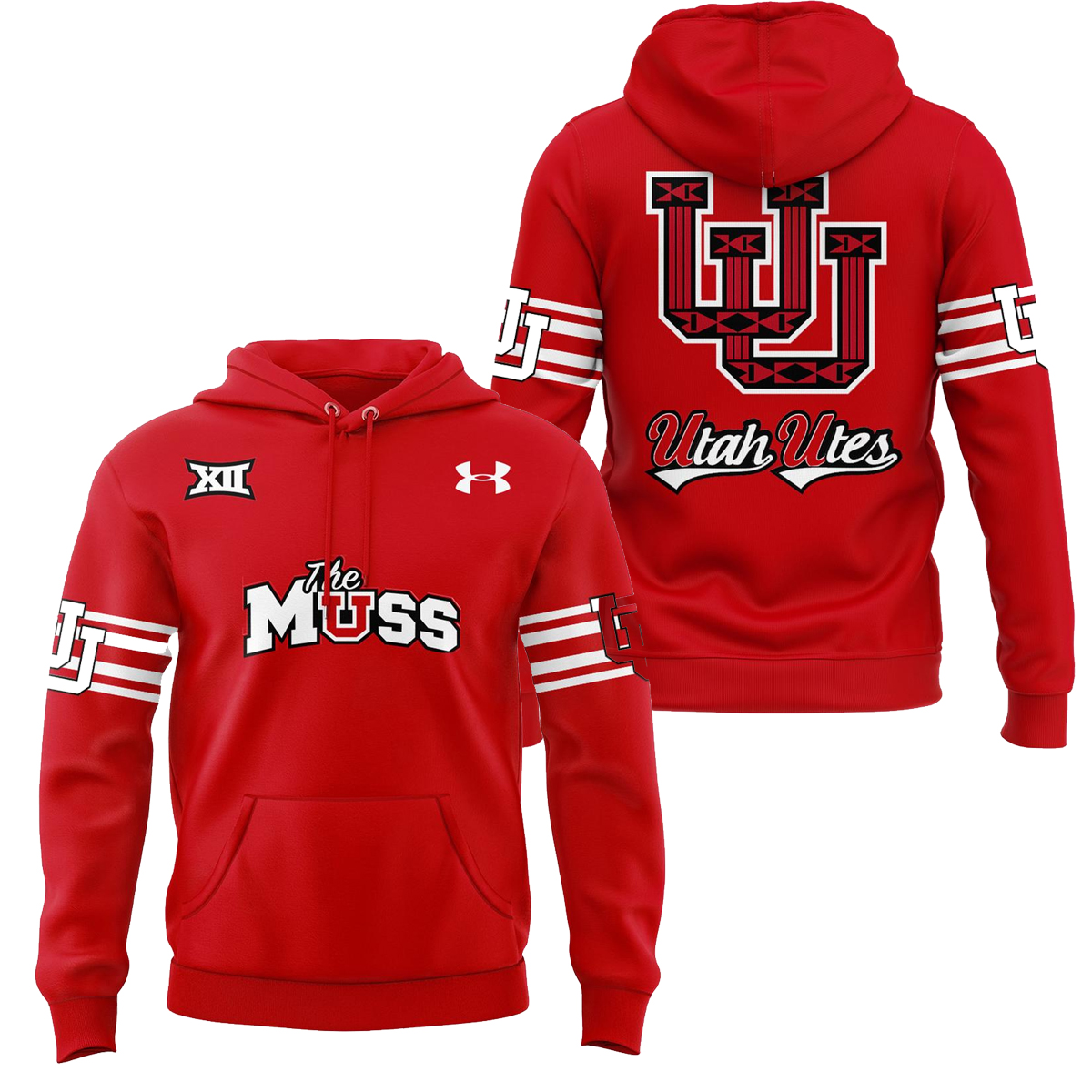 Utah Utes The Muss 2025 All In Red Hoodie 1