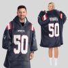 Vrabel 50 Patriots Football Unisex Blanket Hoodie 1