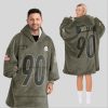 Watt 90 Steelers Football Unisex Blanket Hoodie 1