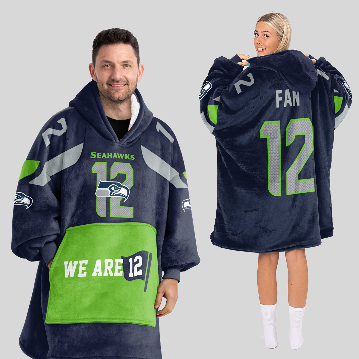 We Are 12 Seahawks Football Unisex Blanket Hoodie