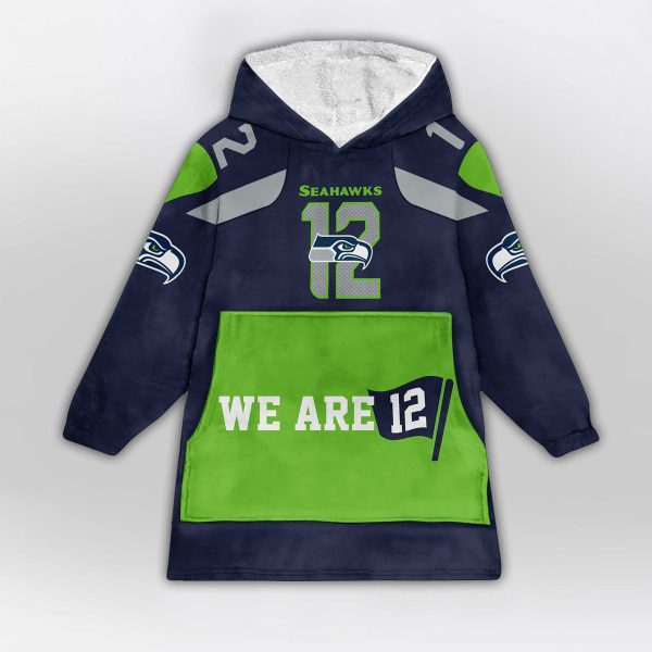 We Are 12 Seahawks Football Unisex Blanket Hoodie