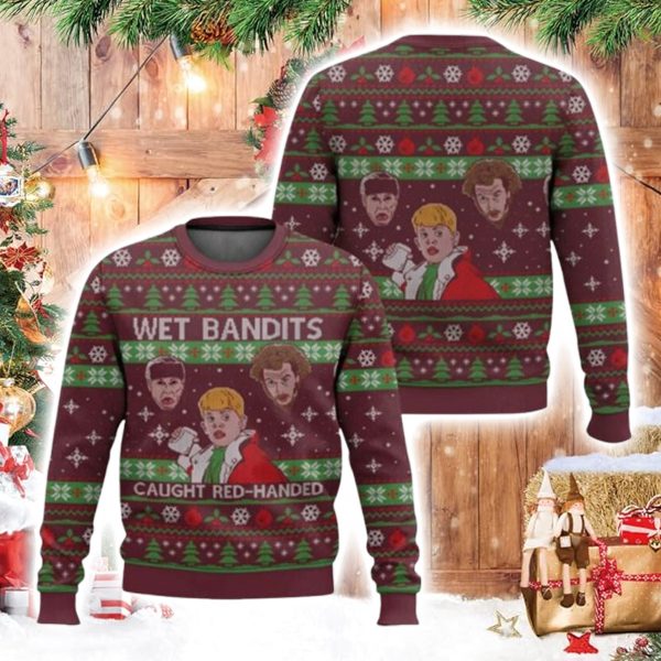 Wet Bandits Caught Red handed Home Alone Ugly Christmas Sweater