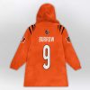 Who Dey Burrow 9 Cincinnati Football Unisex Blanket Hoodie 2