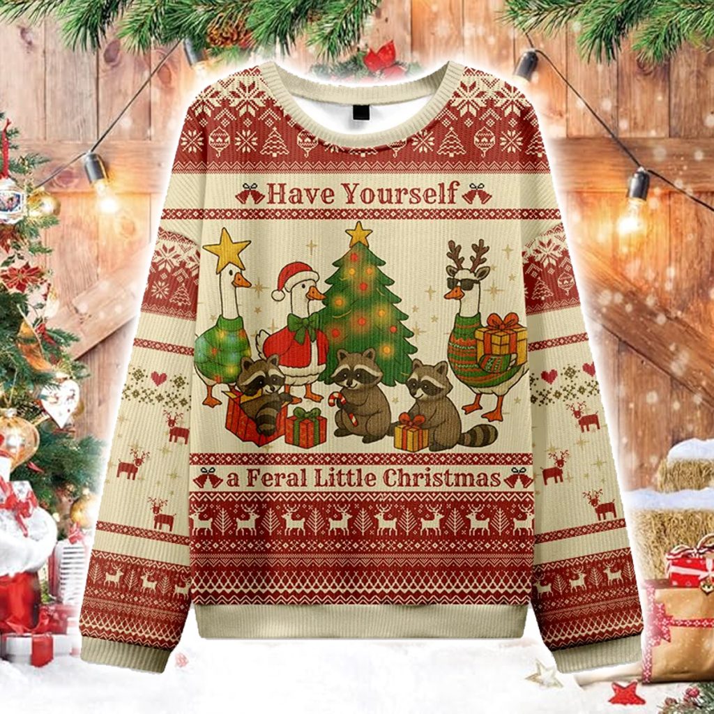 Wild Holiday Animal Party Christmas Ugly Sweater