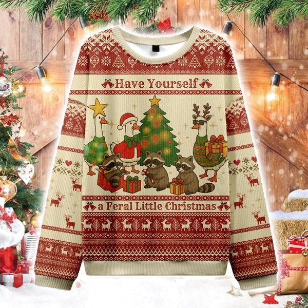 Wild Holiday Animal Party Christmas Ugly Sweater