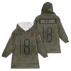 Williams 18 Chicago Football Blanket Hoodie 1