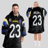 Williams 23 Los Angeles R Football Unisex Blanket Hoodie 1