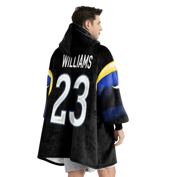 Williams 23 Los Angeles R Football Unisex Blanket Hoodie 2