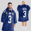 Wilson 3 New York G Football Unisex Blanket Hoodie 1