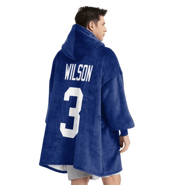 Wilson 3 New York G Football Unisex Blanket Hoodie 2