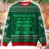 Without Data You're Just Another Person Green Ugly Christmas Sweater