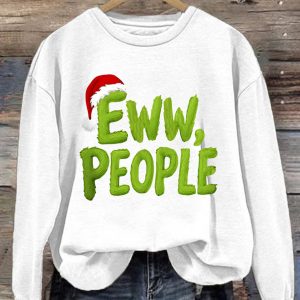 WomenS Casual Christmas Print Sweatshirt 1