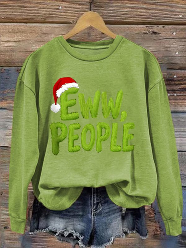 WomenS Casual Christmas Print Sweatshirt