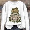 WomenS frog Casual Christmas Print Sweatshirt 1
