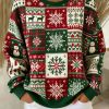 Womens Autumn Christmas Printed Casual Sweatshirt