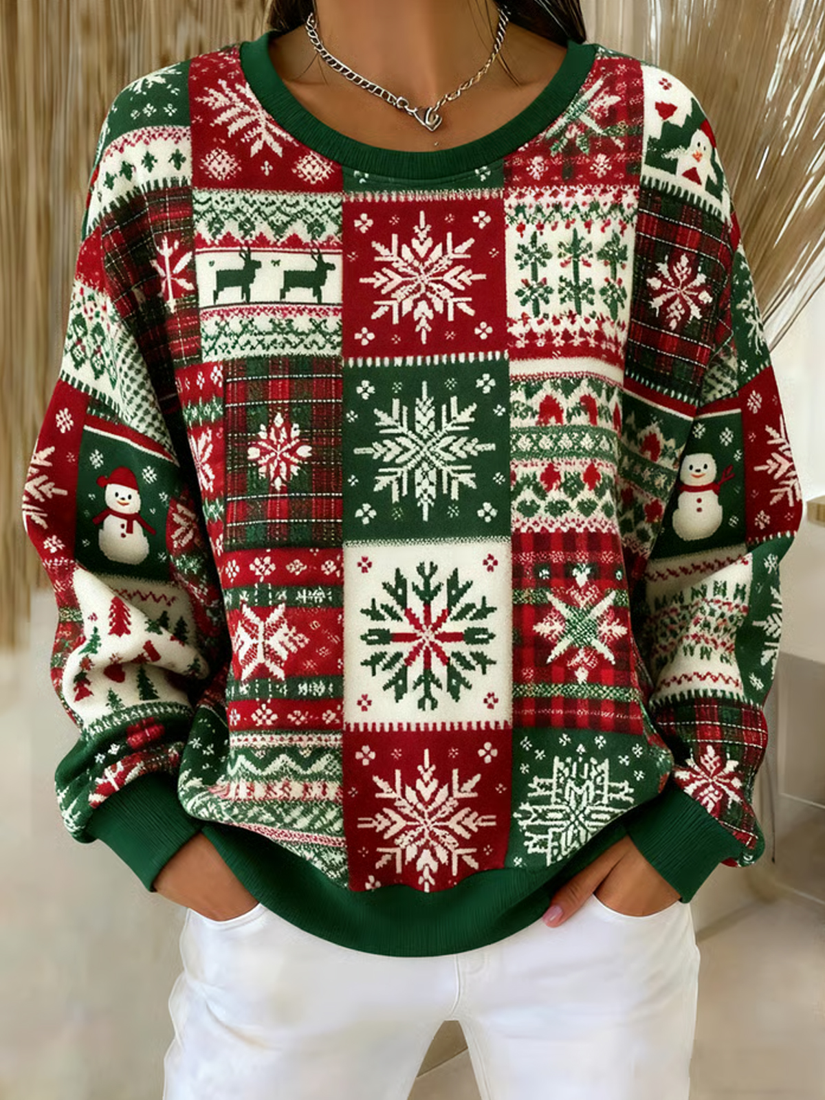 Women's Autumn Christmas Printed Casual Sweatshirt