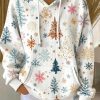 Womens Casual Christmas Tree Hoodie