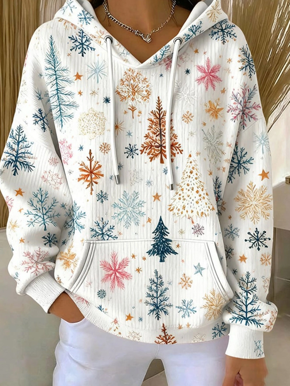 Women's Casual Christmas Tree Hoodie