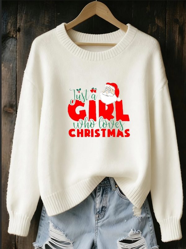 Womens Christmas Animal Print Souvenir Sweater