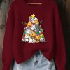 Womens Christmas Animal Print Souvenir Ugly Sweater