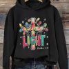 Womens Christmas Be The Light Print Hoodie 1