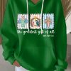 Womens Christmas Faith Print Hoodie