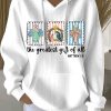 Womens Christmas Faith Print Hoodie 2