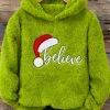 Womens Christmas Plush Sweatshirt