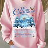 Womens Christmas Print Casual Sweatshirt 1