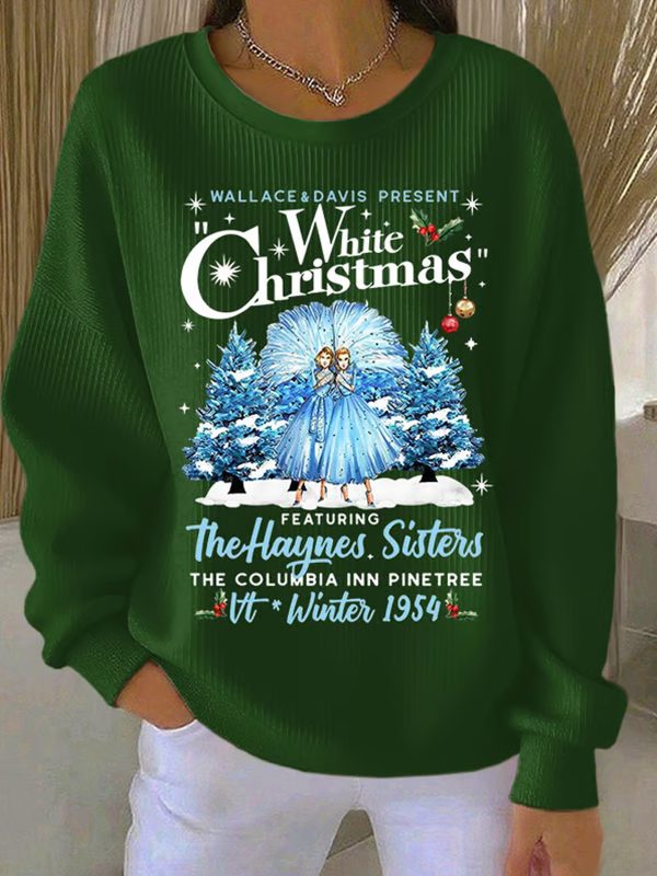 Womens Christmas Print Casual Sweatshirt 3