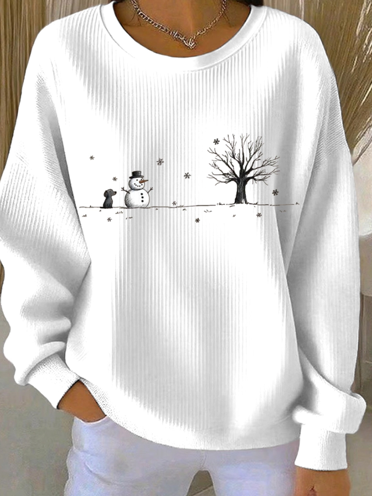 Women's Christmas Print Casual Sweatshirt
