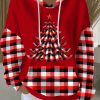 Womens Christmas Print Hoodie