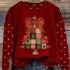 Womens Christmas Print Sweatshirt