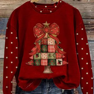 Womens Christmas Print Sweatshirt