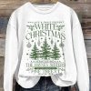 Womens Christmas Printed Round Neck Sweatshirt 1