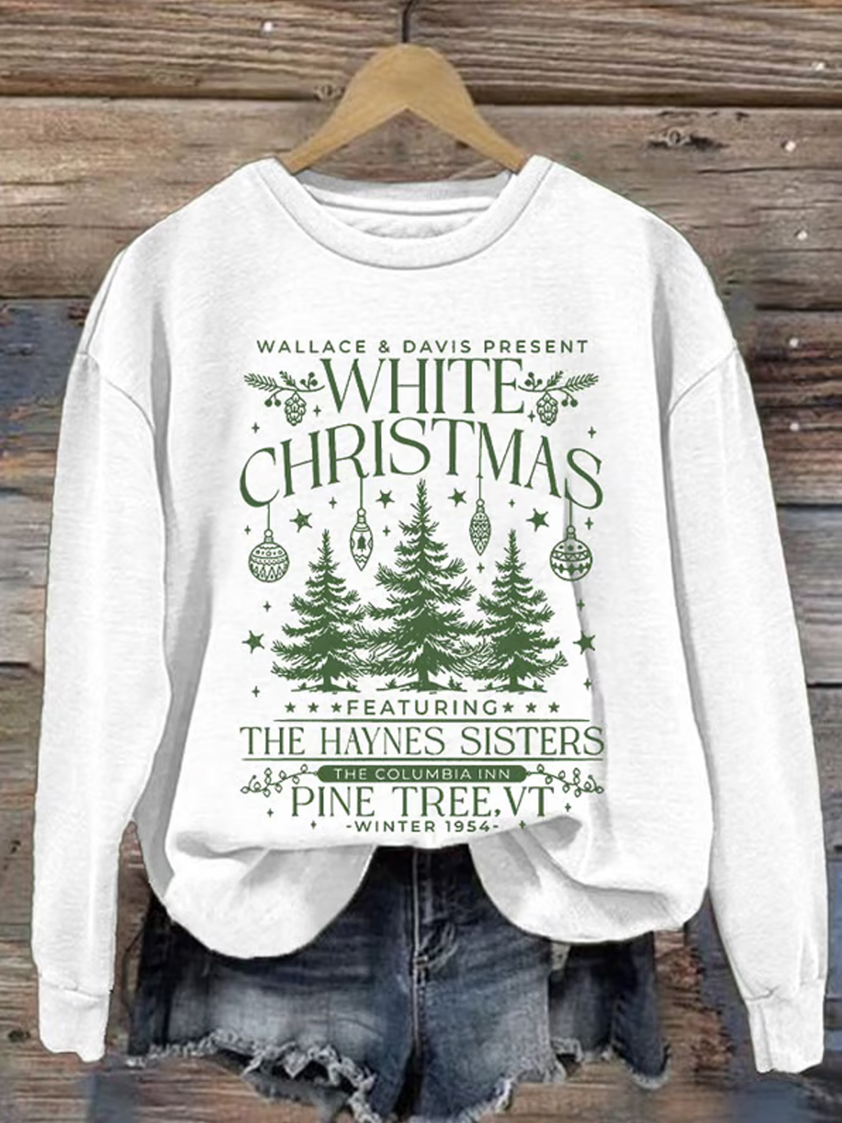 Women's Christmas Printed Round Neck Sweatshirt