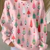 Womens Christmas Tree Art Print Sweatshirt