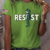 Women's FDT Portland Frog Print Crew Neck T Shirt