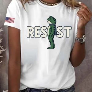 Women's FDT Portland Frog Print Crew Neck T Shirt