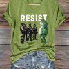 Women's FDT Portland Frog Protest Revolt Machine Print Shirt