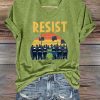 Women's FDT Portland Frog Protest Revolt Machine Print T Shirt