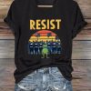 Women's FDT Portland Frog Protest Revolt Machine Print T Shirt