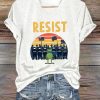 Women's FDT Portland Frog Protest Revolt Machine Print T Shirt