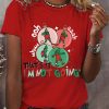 Womens Funny Thats It Im Not Going Christmas Cartoon Character Casual Tee 2
