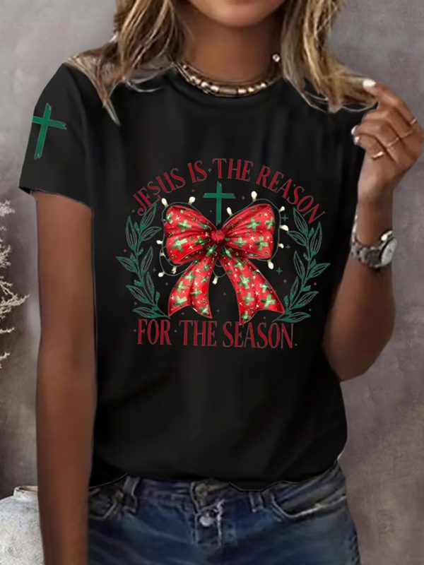 Womens Jesus Is The Reason Print T Shirt