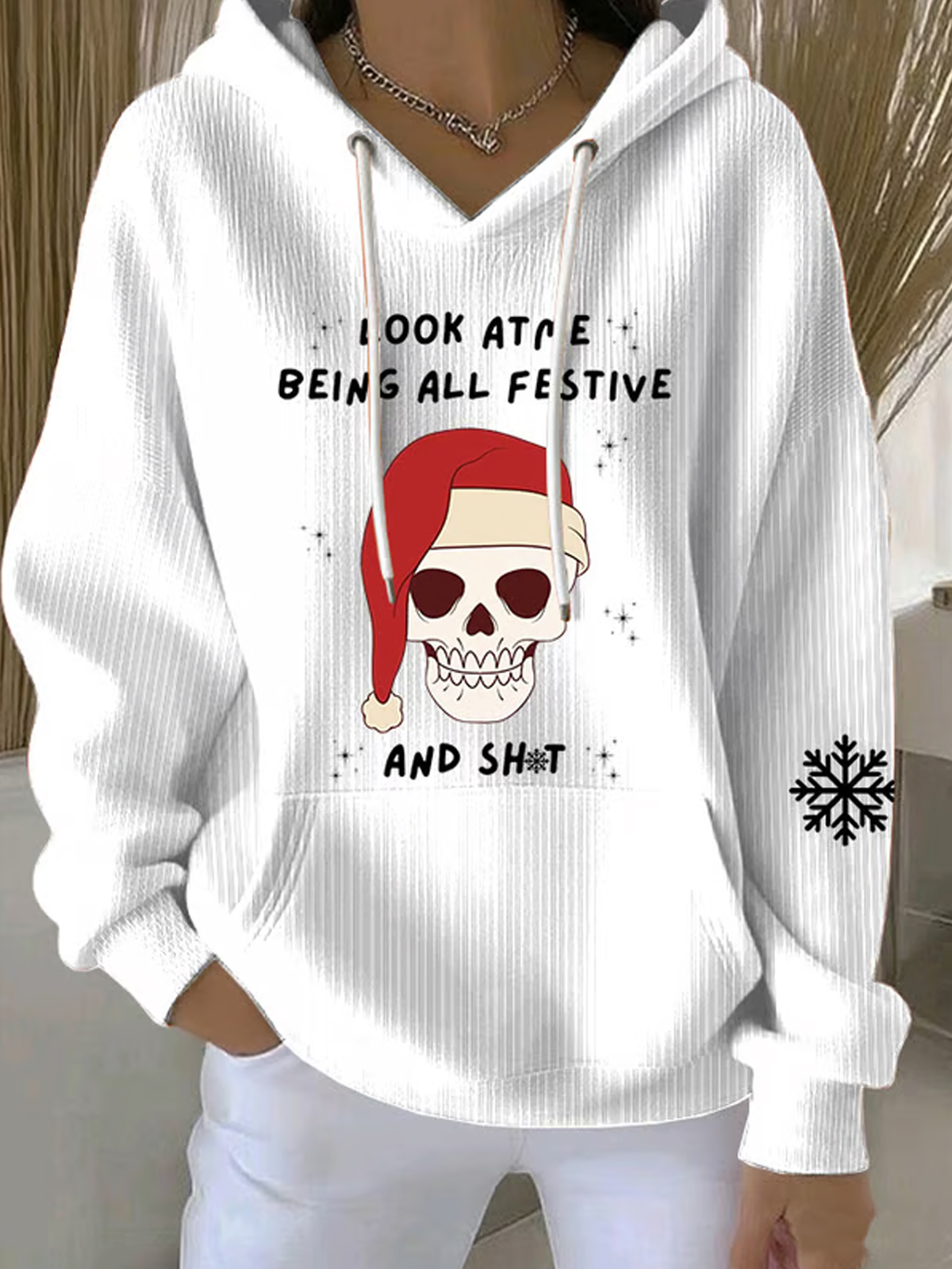 Women's Look At Me Being All Festive Print Casual Hoodie