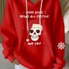 Womens Look At Me Being All Festive Print Casual Hoodie 3