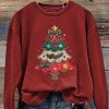Womens Merry Christmas Print Sweatshirt 1