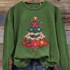 Womens Merry Christmas Print Sweatshirt